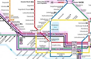 Ausszug aus dem Netzplan von Hamburg Ausszug aus dem Netzplan von Hamburg